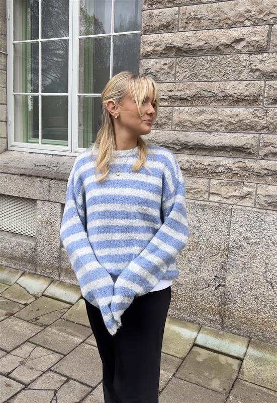 VIMARLEY Knit Top - Light Grey Melange